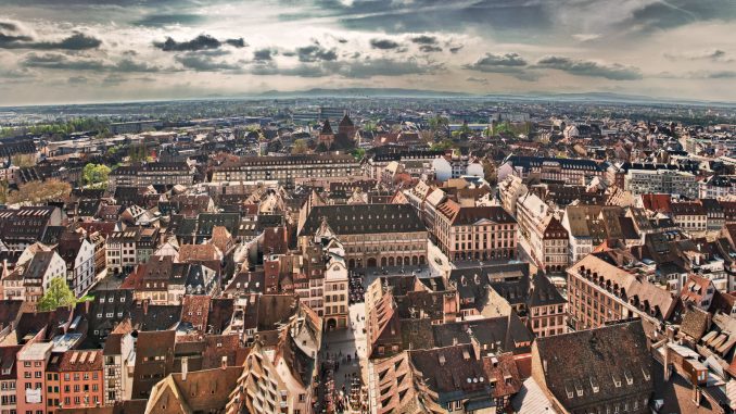 Photo de Strasbourg, vue depuis la Cathedrale sur les Vosges